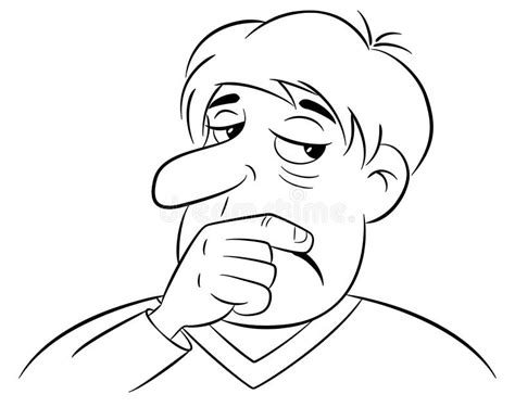 Cartoon Of A Pensive Man Stock Vector Illustration Of Idea 117941835