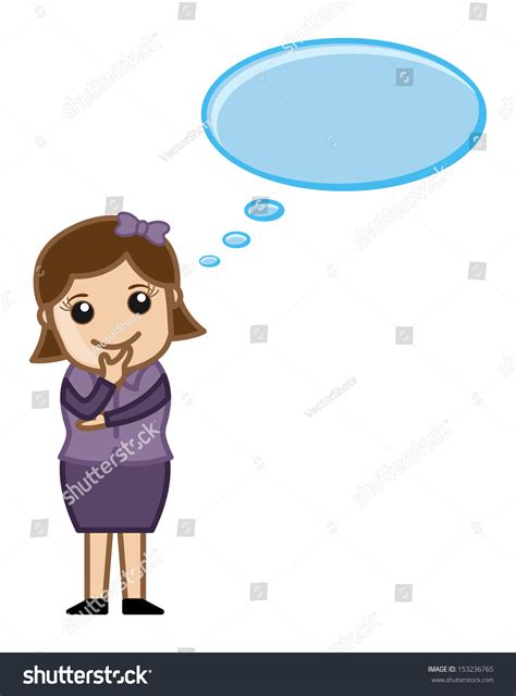 Woman Thinking Thought Bubble Business Cartoons Stock Vector Royalty Free 153236765 Shutterstock