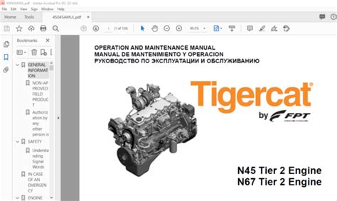 Tigercat N N Tier Engine Operation Maintenance Manual Pdf