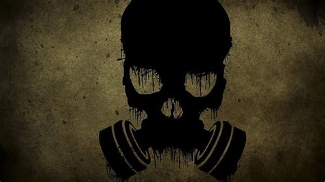Cool Skull Skulls Gas Masks Cool Skull Anime Wearing Mask Hd Wallpaper