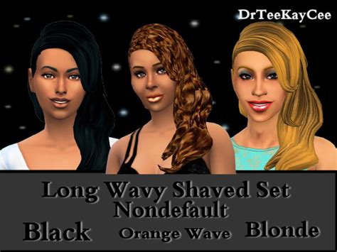 Sim Culture Nation Long Weavy Shave Set Hairstyle Sims 4 Hairs