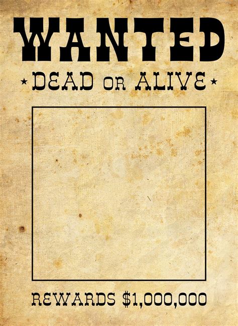 Best Old West Wanted Posters Printable For Free At Printablee Com