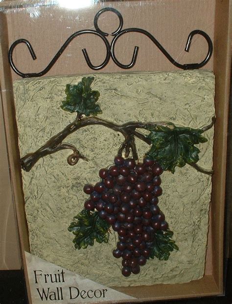 Grapes Wall Art Plaque~tuscan Vineyard Decor~fruit~iron Metal Scroll