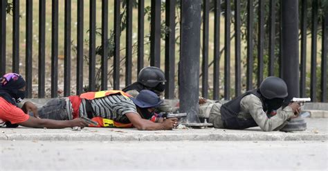 Haiti Protest By Police Erupts In Gunfire The New York Times