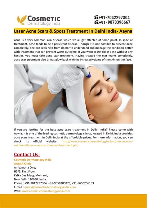 Ppt Laser Acne Scar Removal Treatment Delhi Aayna Powerpoint