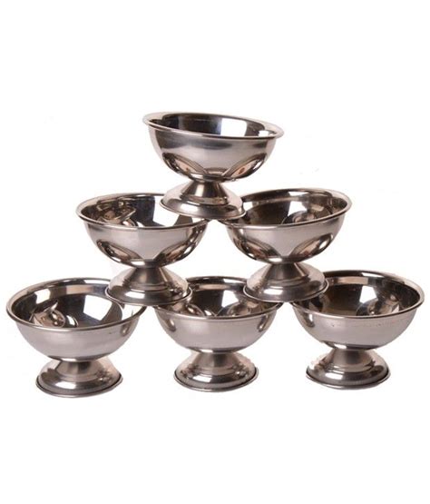 Zakasdeals Stainless Steel Ice Cream Dessert Bowl Set Buy Online At Best Price In India Snapdeal