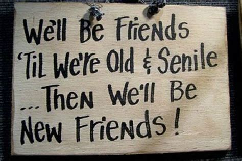 Well Be Friend Til Were Old And Senile Then Well Be New