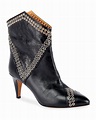 Isabel Marant Demka Rugged Leather Western Booties In Black | ModeSens
