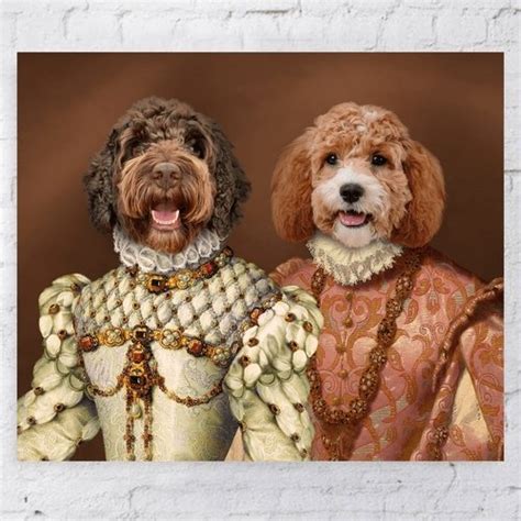 The Royal Sisters Personalised Two Pet Poster Fable And Fang