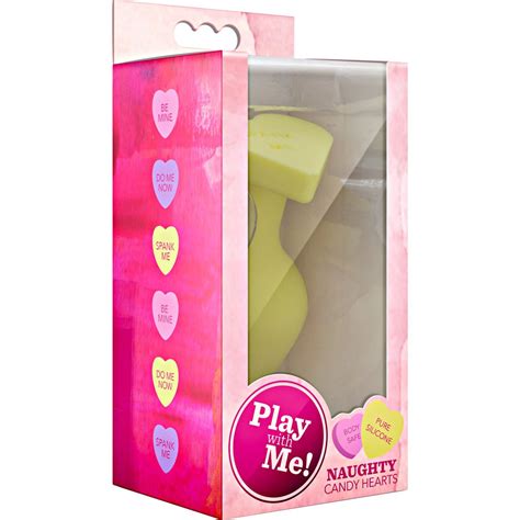 Blush Novelties Play With Me Naughty Candy Heart Butt Plug Yellow For