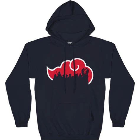 Naruto Shippuden Red Cloud With Akatsuki Member Silhouettes Pullover