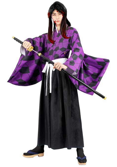 Kimetsu No Yaiba Kokushibou Kimono Cosplay Costume Full Set New Demon Slayer Costumes Clothing