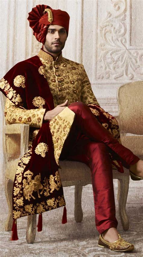 Sherwani For Men Indian Groom Dress Wedding Dress Men Indian Groom Wear