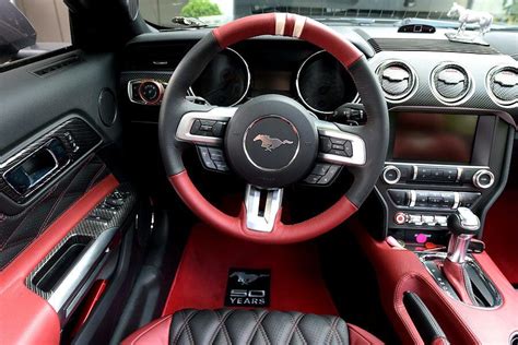 All while accommodating 7 passengers on medium light camel cloth seating an impressive sync system makes operating the voice controls easy. 2015-2018 Ford Mustang Custom Steering Wheel Cover