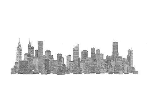 Cartoon new york skyline drawing k6118473 fotosearch. New York Skyline Pencil Drawing at PaintingValley.com ...