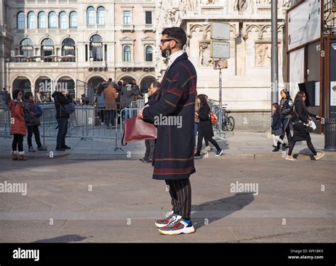 milan italy 20 february 2019 fashion blogger street style outfit before calcaterra fashion