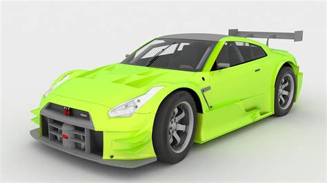 The nissan r35 gtr made its debut at the 2007 tokyo motor show, and its launch to the japanese market was the 6th december 2007. Nissan GTR R35 Nismo 3D Model in Racing 3DExport