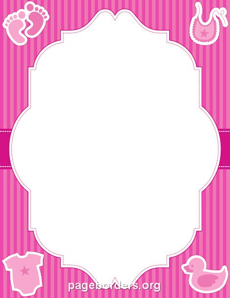 Baby Girl Border Clip Art Page Border And Vector Graphics