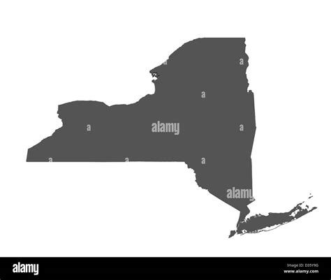 New York State Map Black And White Stock Photos And Images Alamy
