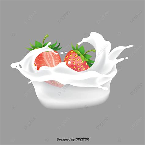 vector strawberry milk splash strawberry clipart milk clipart splash clipart png  vector
