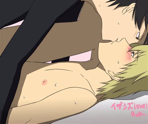 Rule 34 2boys Animated Blush Durarara Izaya Orihara Kissing Male