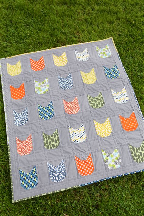 Patchwork cat quilt block pattern. Cat Face Quilt » Loganberry Handmade