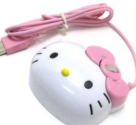 Kawaii Hello Kitty Mouse Wired Usb Kuru Store In 2021 Laptop Mouse