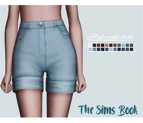 Sims 4 Maxis Match High Waist Shorts Одежда для женщин Женские