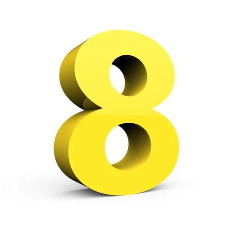 3d Shiny Yellow Number 8 Stock Vector Image By ©kchungtw 123175624