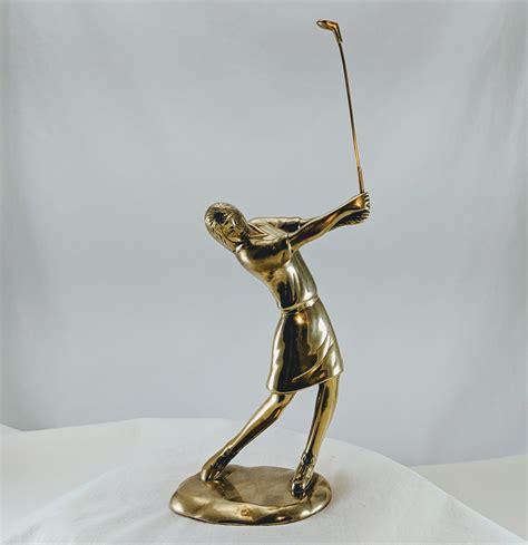 Vintage Female Golfer Or Women Golfer Sports Award Golf Trophy Etsy Canada Women Golfers