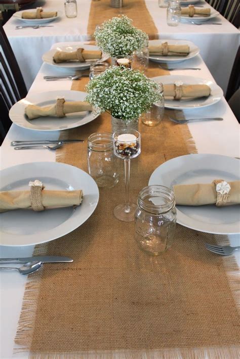 Image Result For White Tablecloth With Burlap Runner Thanksgiving