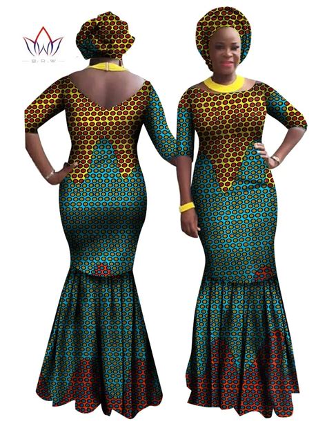Bodycon Plus Size Women Traditional African Lace Dresses Brand Custom Clothing Africa Wax