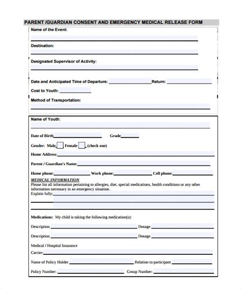 Medical Consent Form 8 Free Samples Examples Format Sample