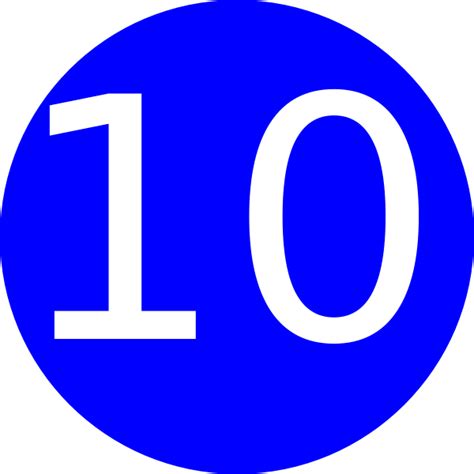 Number 10 Blue