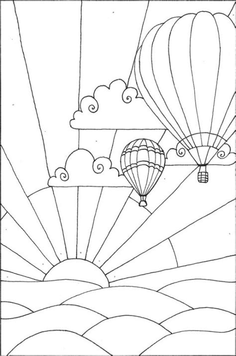Here some interesting facts about air balloon: Hot Air Balloon Coloring Page - childrencoloring.us