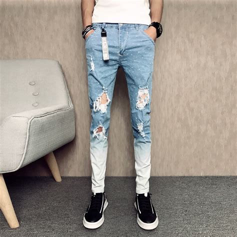 Shop for a variety of men's dress pants and suit pants. Summer New Men Skinny Jeans Fashion 2019 Slim Fit Casual ...