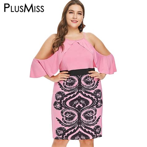Plusmiss Plus Size Xl Ruffle Sexy Off The Shoulder Dress Women Xxxxl