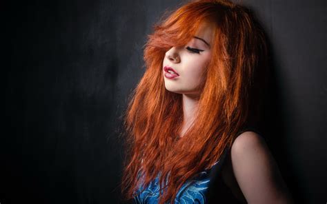 Sexy Cute And Beautiful Pierced Long Haired Red Hair Teen Girl Wallpaper 2636 4000x2500