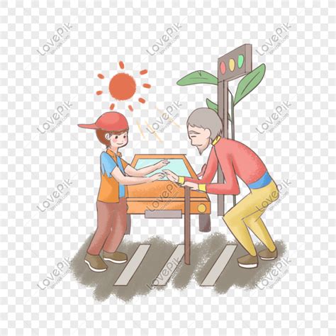 Volunteer Hand Drawn Cartoon Illustration Png Picture And Clipart Image
