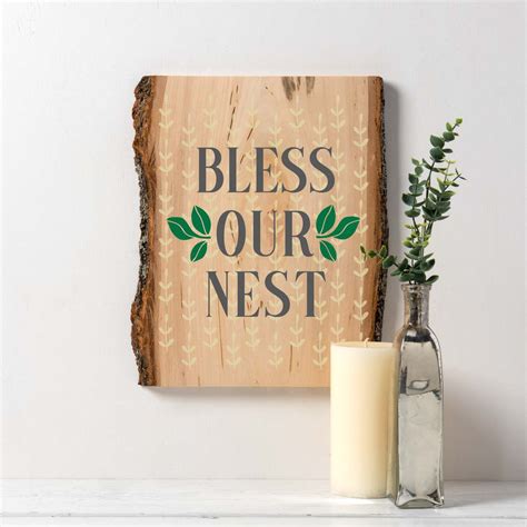 Bless Our Nest Sign Project Plaid Online
