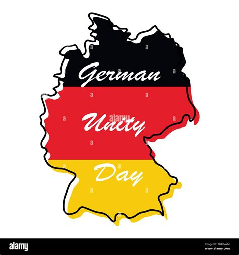 German Unity Day Tag Der Deutschen Einheit Vector Illustration