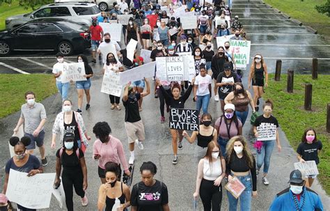 Hundreds Stage Protest And March Through Streets Of Ocala Ocala