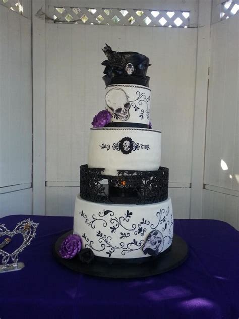 Goth Inspired Wedding Cake