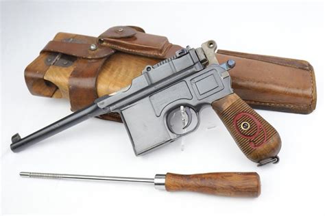 Beautiful Mauser C96 Broomhandle Rig Red 9 Legacy Collectibles