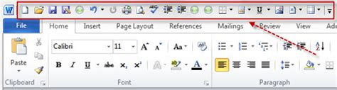 Customize Quick Access Toolbar Ribbon Bar Office 2010 Hts Tech Tips