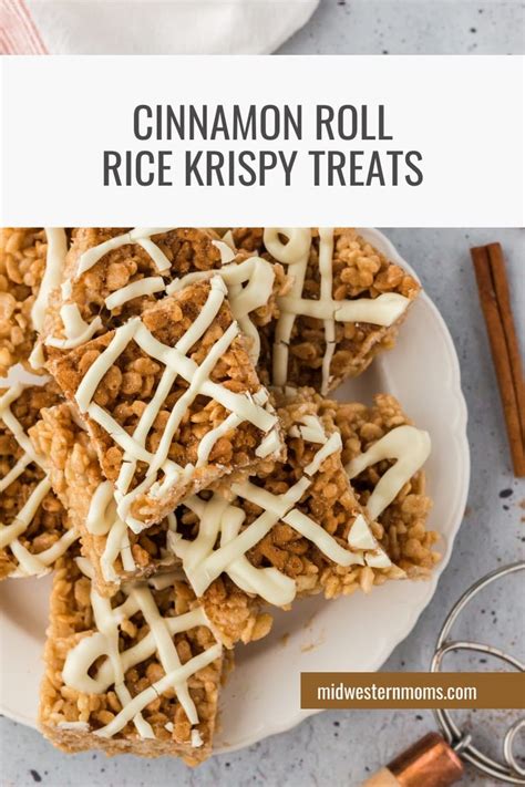 Cinnamon Roll Rice Krispy Treats Midwestern Moms