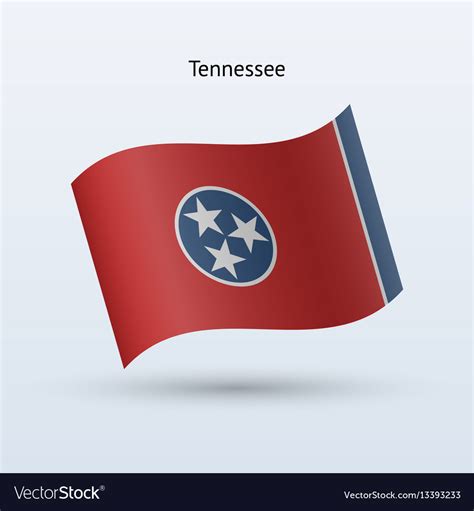 State Of Tennessee Flag Waving Form Royalty Free Vector