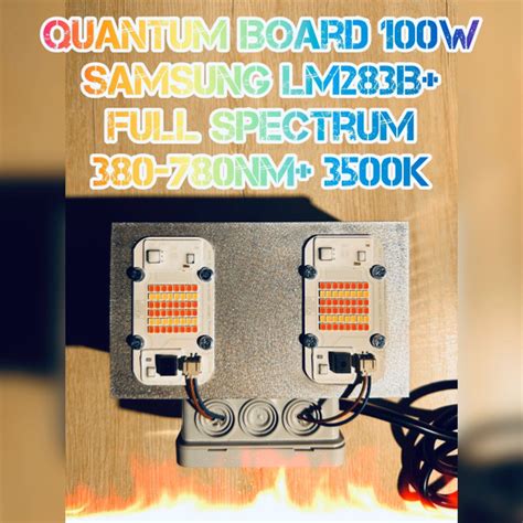 Quantum Board Samsung Lm283b 100w Фитолампа для растений полного спектра гроубоксов Квантум