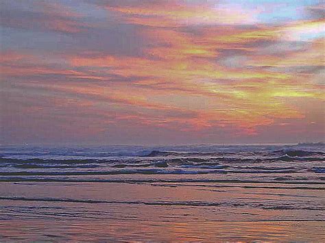 Sunset Ocean Beach Photograph By Liz Santie Fine Art America