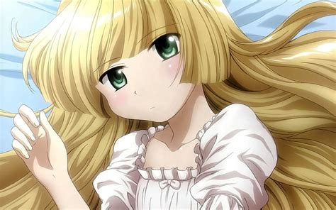 Hd Wallpaper Gold Haired Girl Anime Character Blonde